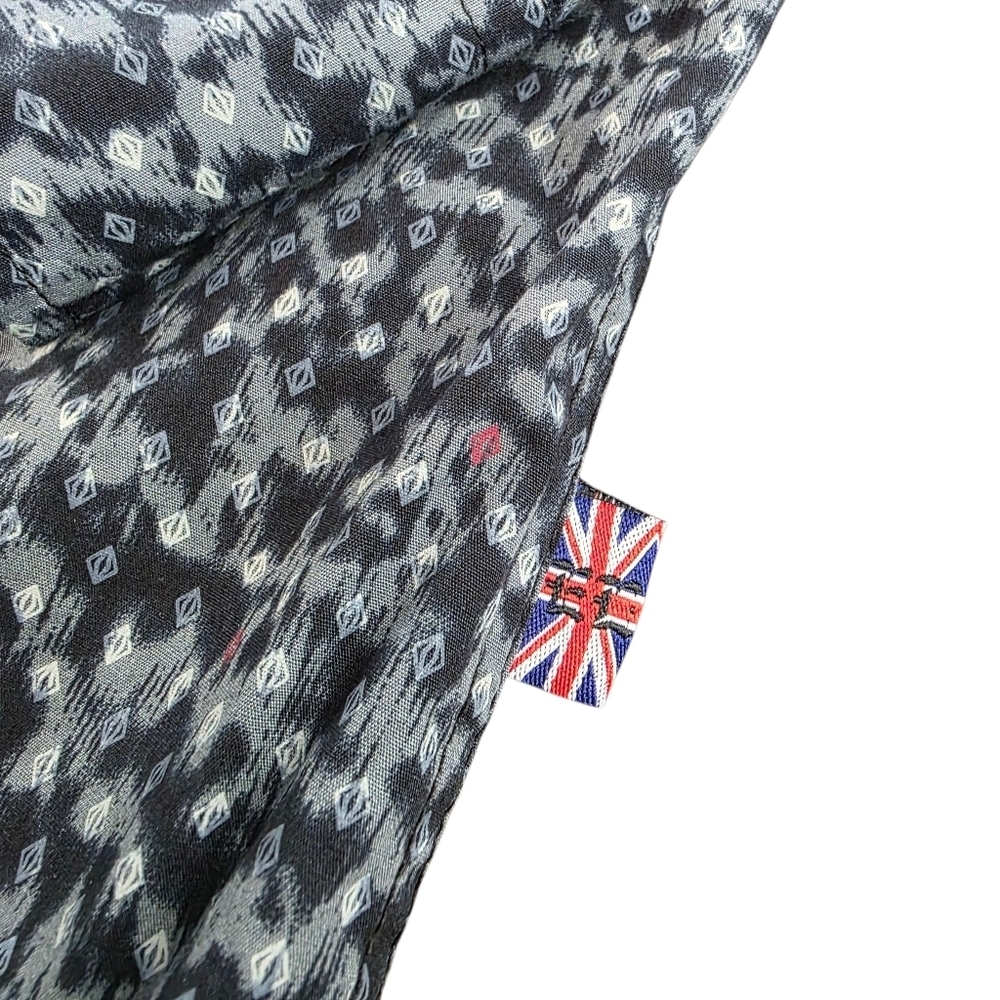 English Laundry Men’s Long Sleeve Shirt XL Geometric Microprint Navy Gray Button - Picture 4 of 8